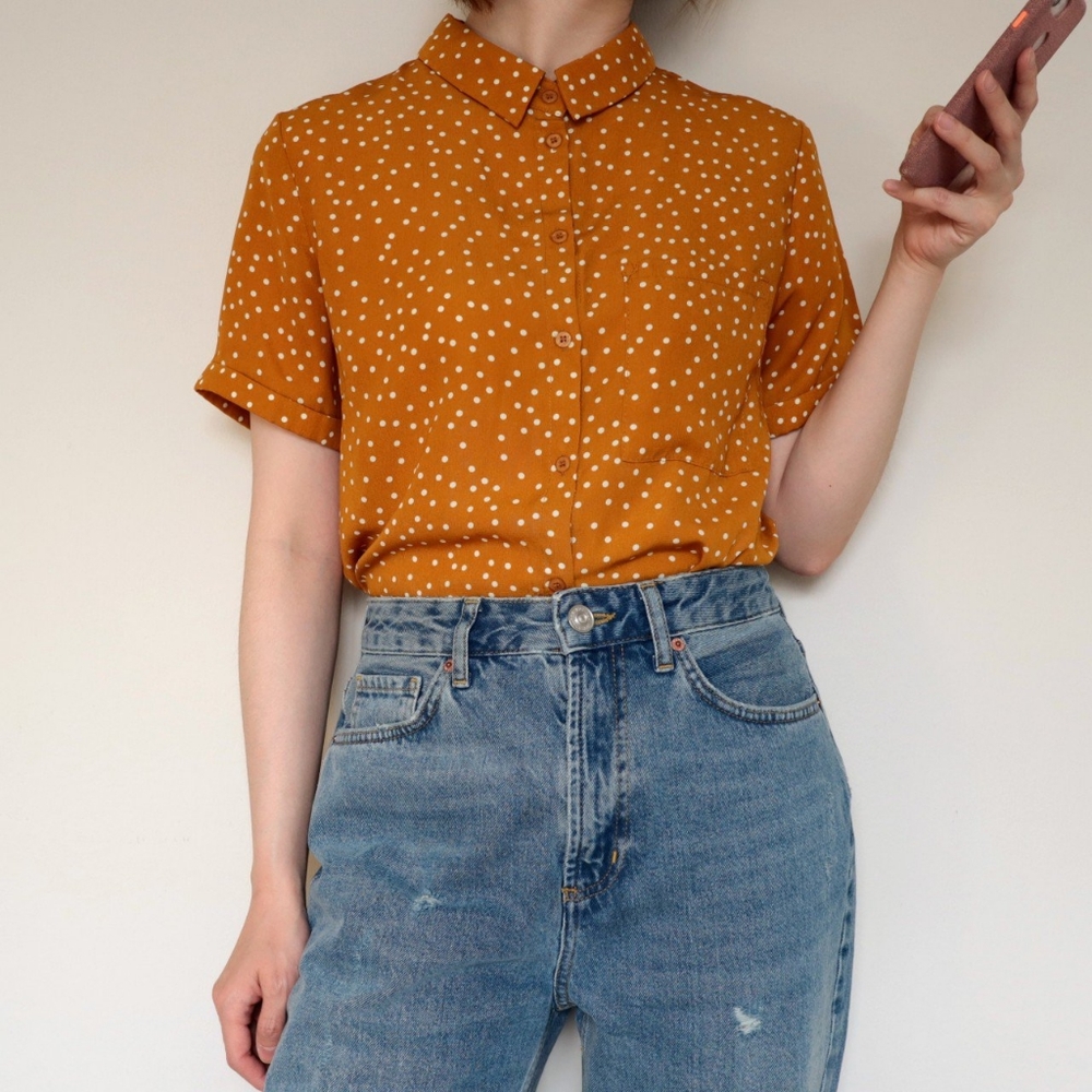 Polka dots shirt blouse